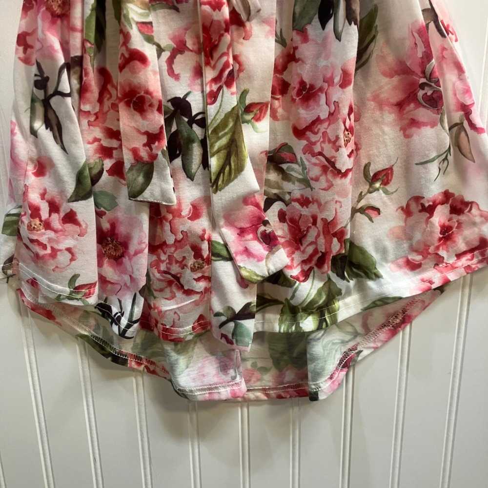 Show Me Your Mumu Brie Kimono Garden of Blooms Floral Short Robe Peony Wrap OS - Picture 7 of 8
